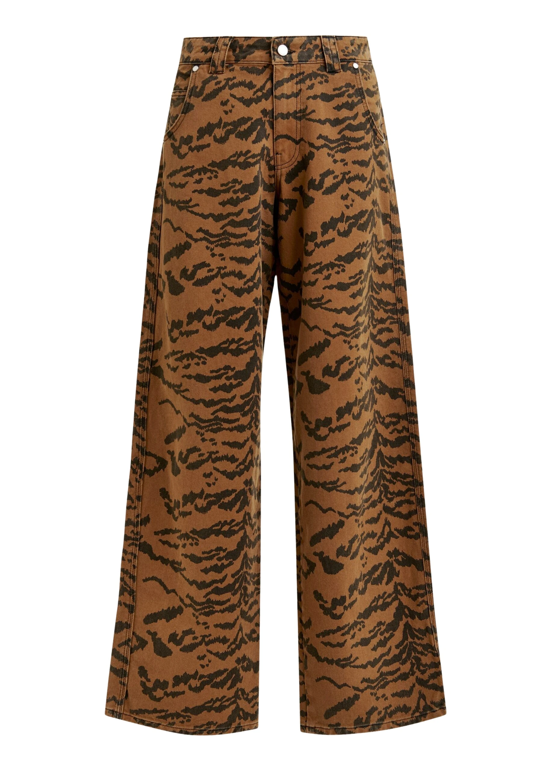 Brown-and-black-tiger-print-tapered-leg-jeans-Essentiel-Antwerp-Pants-scaled69358_nobg Essentiel Antwerp Brown and black tiger-print tapered-leg jeans - Essentiel Antwerp Pants - Colorful Belgian Design - Shop at Luxury Shoes