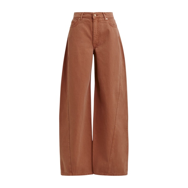 Essentiel Antwerp Brown barrel-leg jeans - Essentiel Antwerp Pants - Colorful Belgian Design - Shop at Luxury Shoes 