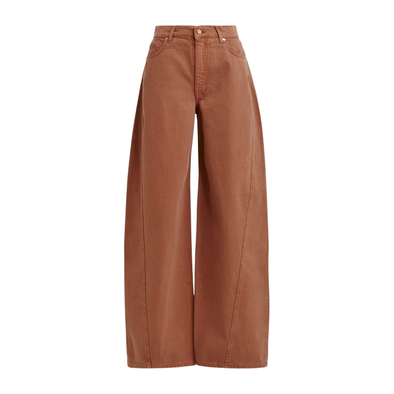 Essentiel Antwerp Brown barrel-leg jeans - Essentiel Antwerp Pants - Colorful Belgian Design - Shop at Luxury Shoes 