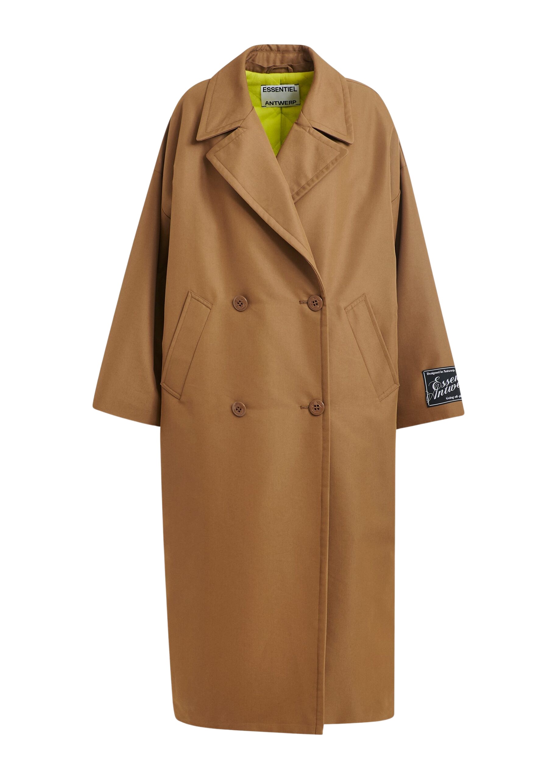 Essentiel Antwerp Brown oversized trenchcoat Coat