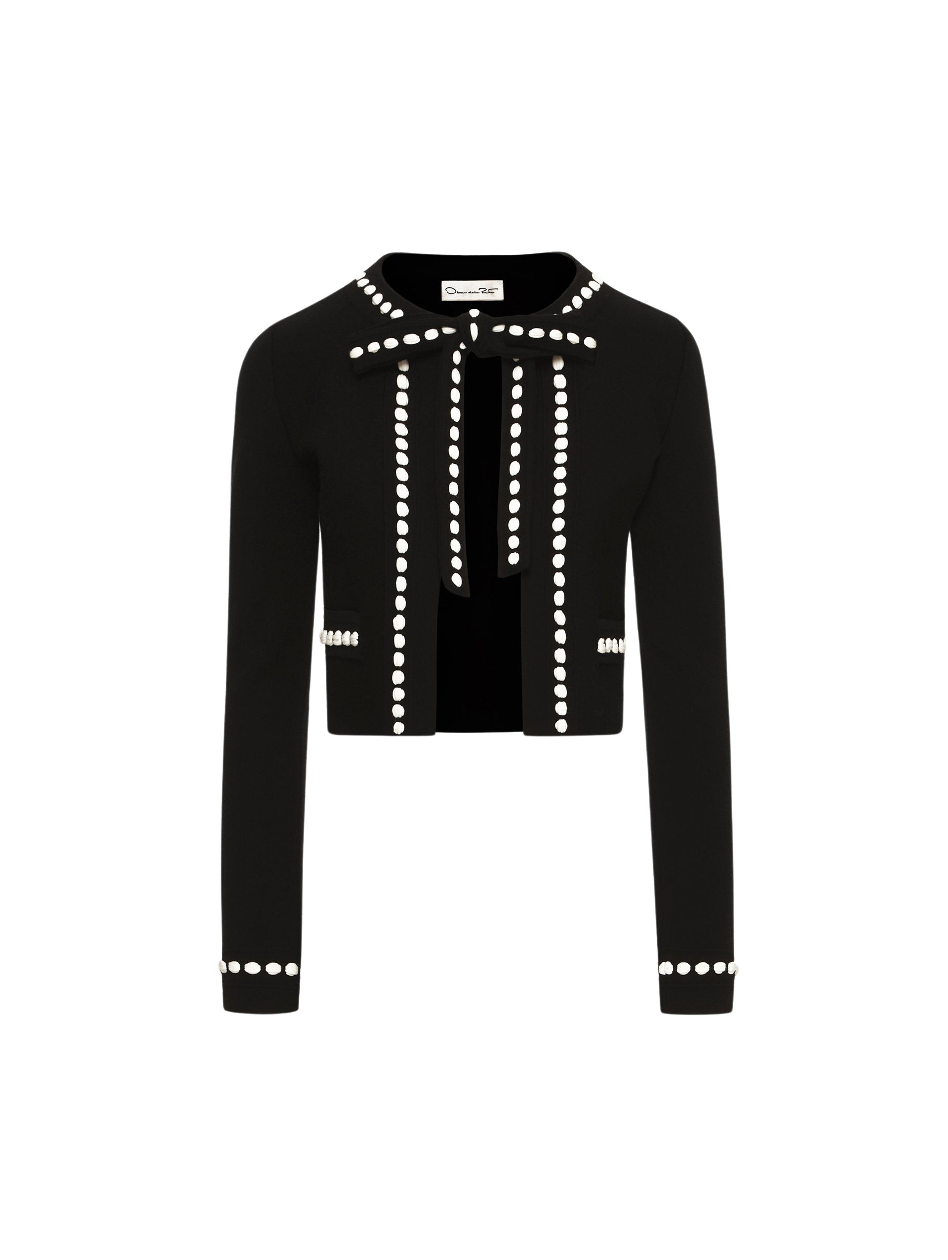 Oscar de la Renta Bubble Trim Cardigan