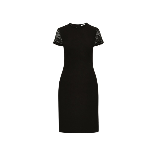 Oscar de la Renta Bugle Bead Embroidered Cocktail Dress - Oscar de la Renta Dresses - American Couture - Shop at Luxury Shoes 