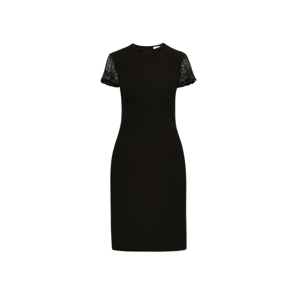 Oscar de la Renta Bugle Bead Embroidered Cocktail Dress - Oscar de la Renta Dresses - American Couture - Shop at Luxury Shoes 
