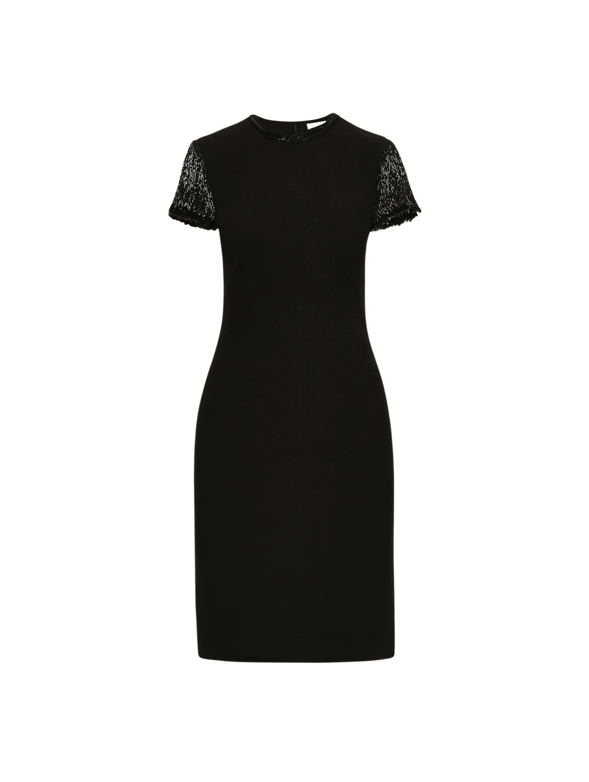 Oscar de la Renta Bugle Bead Embroidered Cocktail Dress - Oscar de la Renta Dresses - American Couture - Shop at Luxury Shoes 