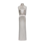 Oscar de la Renta Bugle Bead Lamé Draped Gown - Oscar de la Renta Dresses - American Couture - Shop at Luxury Shoes 