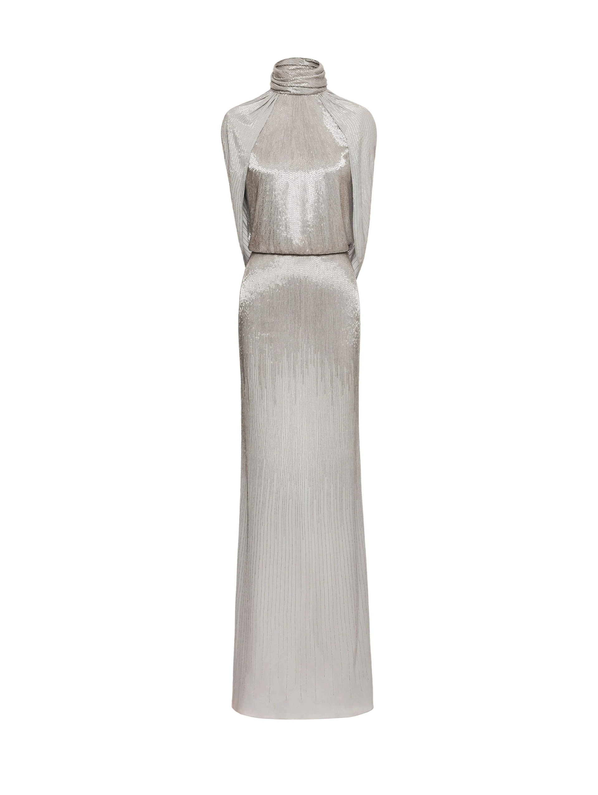 Bugle-Bead-Lame-Draped-Gown-Oscar-de-la-Renta-Dresses39860_nobg Oscar de la Renta Bugle Bead Lamé Draped Gown - Oscar de la Renta Dresses - American Couture - Shop at Luxury Shoes