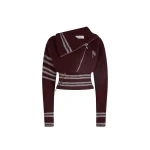 The Attico Burgundy Cardigan - The Attico Knitwear - Designed by Gilda Ambrosio & Giorgia Tordini - Shop at Luxury Shoes 