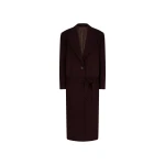 The Attico Burgundy Long Coat - The Attico Coats - Designed by Gilda Ambrosio & Giorgia Tordini - Shop at Luxury Shoes 