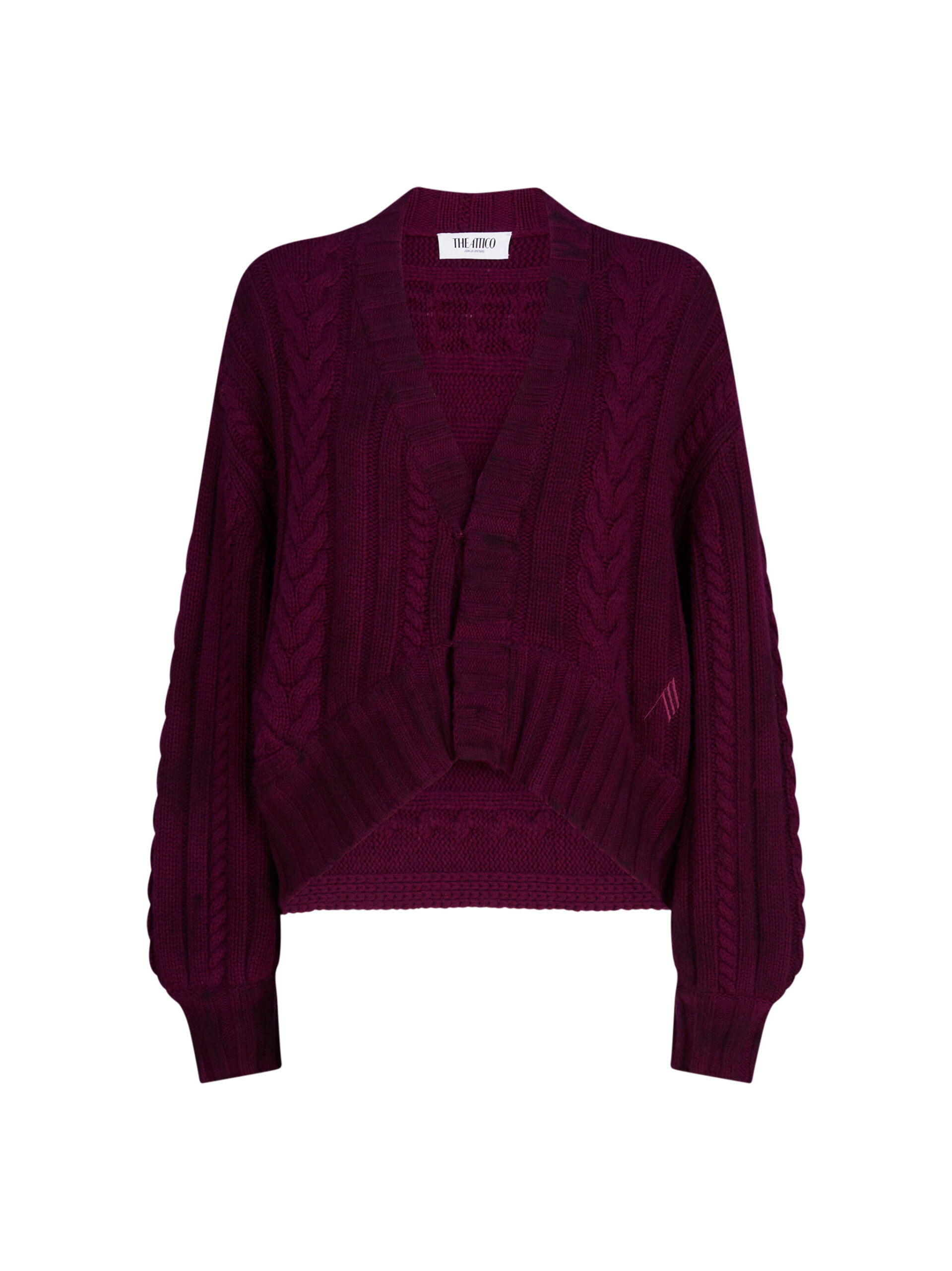 The Attico Burgundy Sweater - The Attico Knitwear - Designed by Gilda Ambrosio & Giorgia Tordini - Shop at Luxury Shoes The Attico Burgundy Sweater - The Attico Knitwear - Designed by Gilda Ambrosio & Giorgia Tordini - Shop at Luxury Shoes