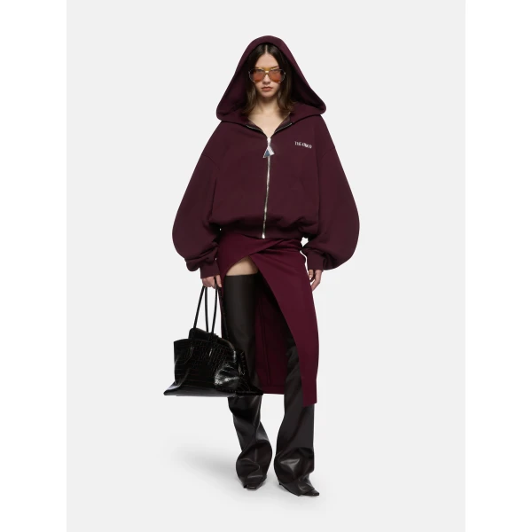 The Attico Burgundy Sweatshirt - The Attico Tops - Designed by Gilda Ambrosio & Giorgia Tordini - Shop at Luxury Shoes 