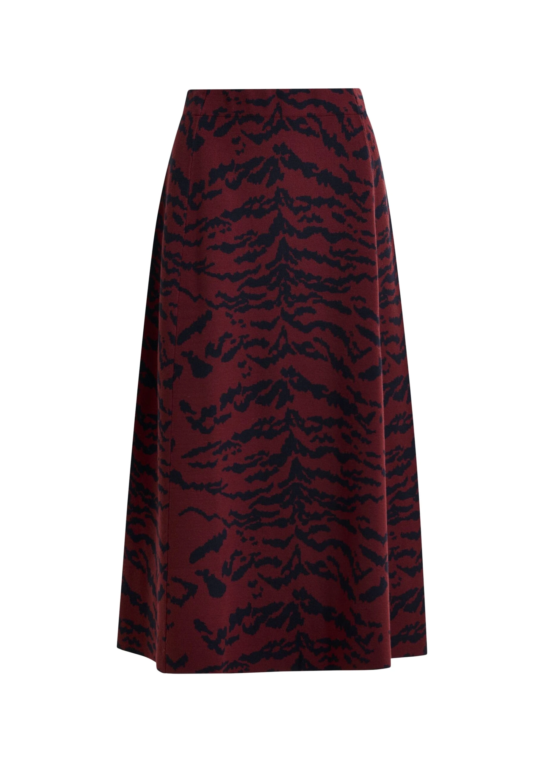 Burgundy-and-black-tiger-print-A-line-knit-midi-skirt-Essentiel-Antwerp-Skirts-scaled79333_nobg Essentiel Antwerp Burgundy and black tiger-print A-line knit midi skirt - Essentiel Antwerp Skirts - Colorful Belgian Design - Shop at Luxury Shoes