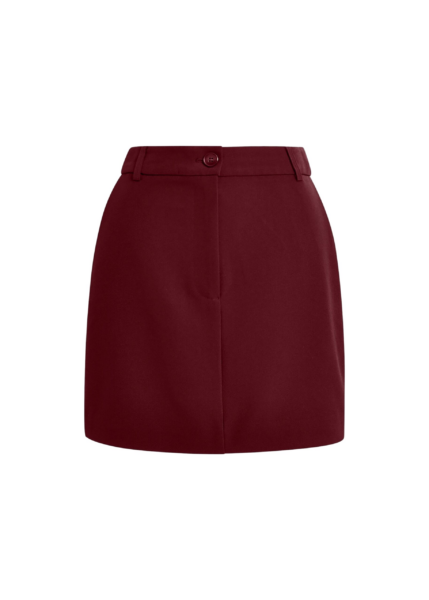 Essentiel Antwerp Burgundy tailored mini skirt - Essentiel Antwerp Skirts - Colorful Belgian Design - Shop at Luxury Shoes 