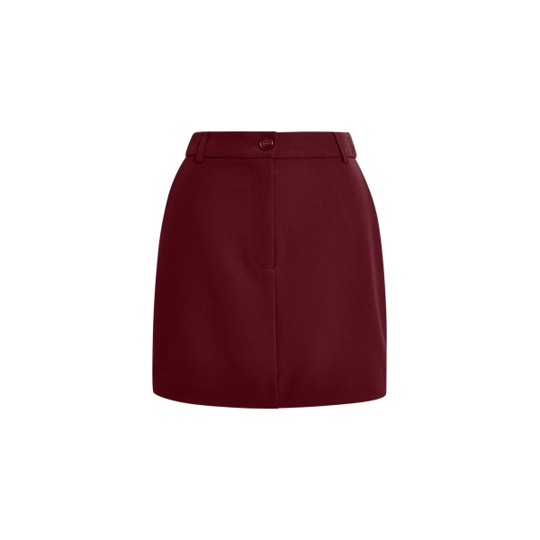 Essentiel Antwerp Burgundy tailored mini skirt - Essentiel Antwerp Skirts - Colorful Belgian Design - Shop at Luxury Shoes 
