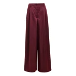 Essentiel Antwerp Burgundy wide-leg pants - Essentiel Antwerp Pants - Colorful Belgian Design - Shop at Luxury Shoes 