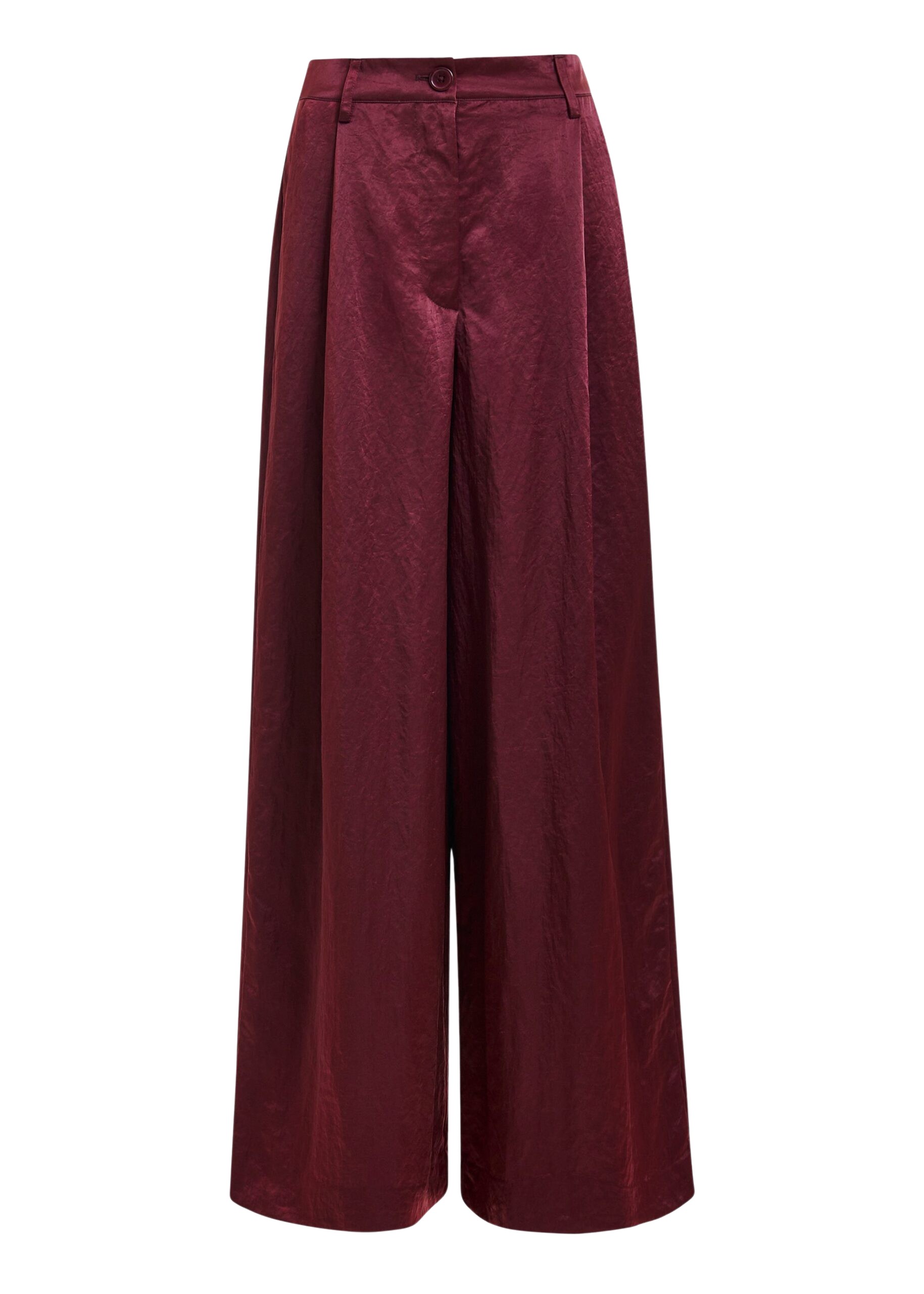 Essentiel Antwerp Burgundy wide-leg pants - Essentiel Antwerp Pants - Colorful Belgian Design - Shop at Luxury Shoes 