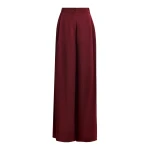 Essentiel Antwerp Burgundy wide-leg satin pants - Essentiel Antwerp Pants - Colorful Belgian Design - Shop at Luxury Shoes 