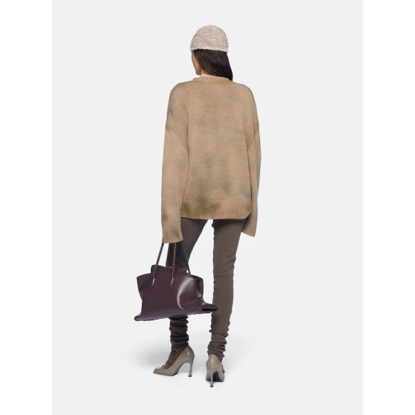 The Attico Camel Sweatshirt - The Attico Tops - Designed by Gilda Ambrosio & Giorgia Tordini - Shop at Luxury Shoes 