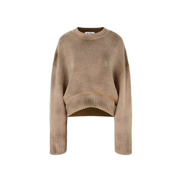 The Attico Camel Sweatshirt - The Attico Tops - Designed by Gilda Ambrosio & Giorgia Tordini - Shop at Luxury Shoes 