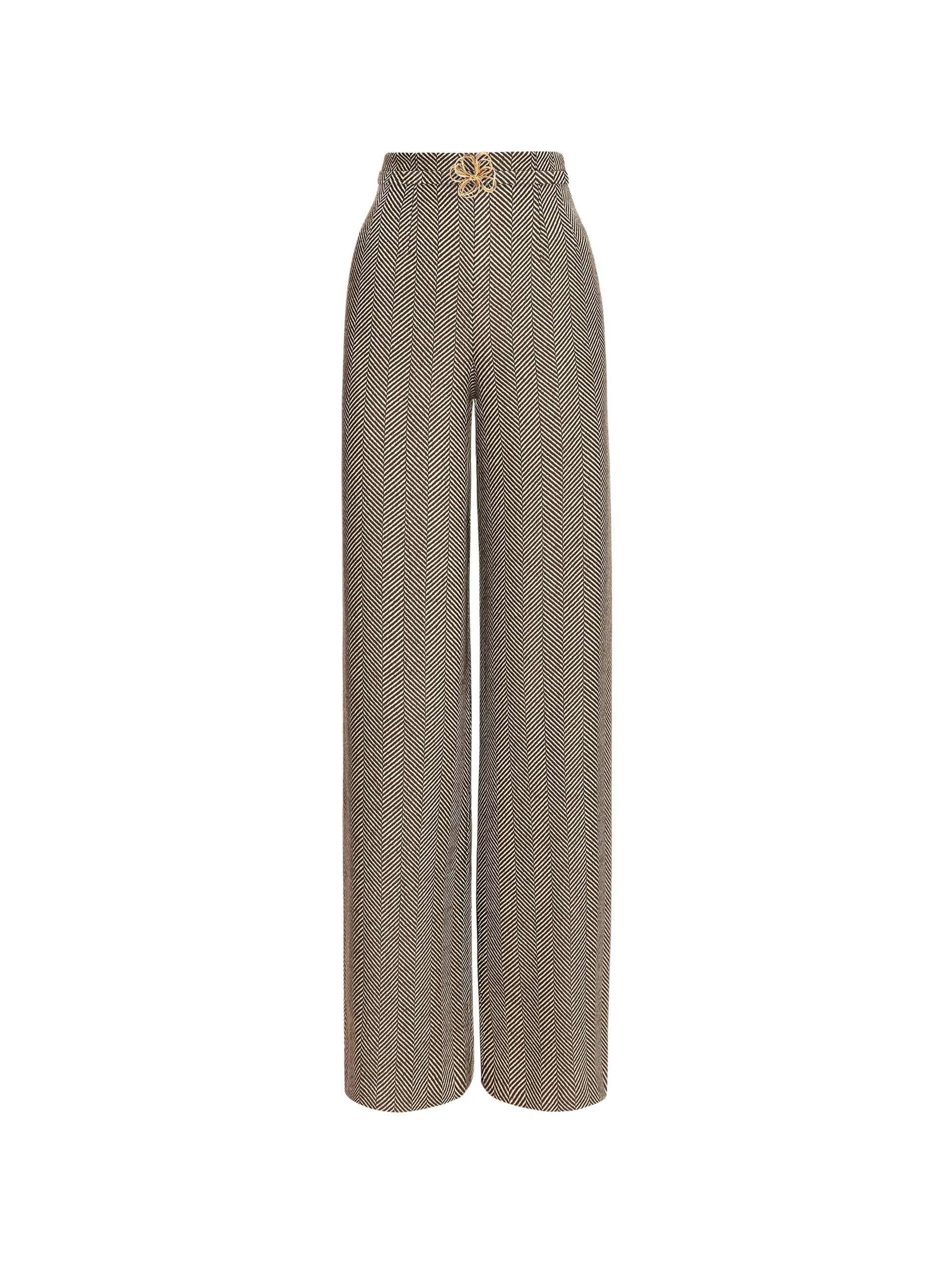 Chevron-Cashmere-Blend-Pant-Oscar-de-la-Renta-Pants11534_nobg Oscar de la Renta Chevron Cashmere-Blend Pant - Oscar de la Renta Pants - American Couture - Shop at Luxury Shoes