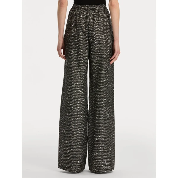 Oscar de la Renta Chevron Silk Twill Drawstring Pant - Oscar de la Renta Pants - American Couture - Shop at Luxury Shoes 