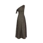 Oscar de la Renta Chevron Silk Twill Dress - Oscar de la Renta Dresses - American Couture - Shop at Luxury Shoes 