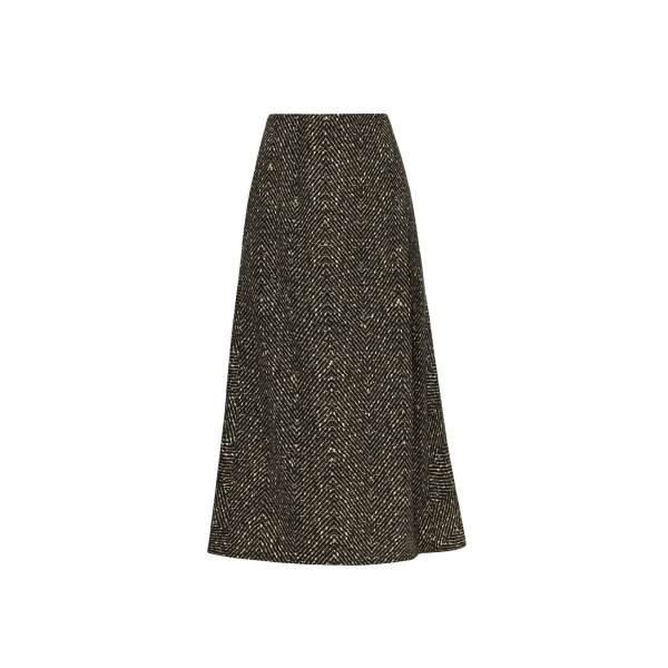 Oscar de la Renta Chevron Wool Skirt - Oscar de la Renta Skirts - American Couture - Shop at Luxury Shoes 