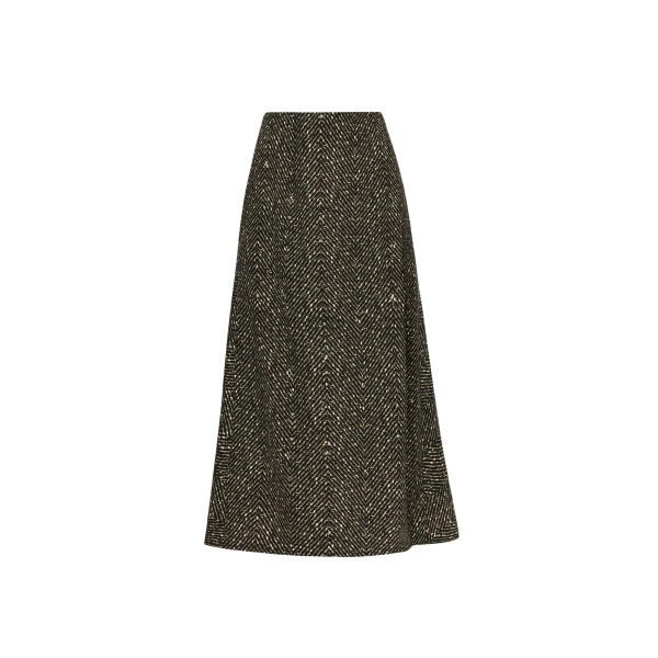 Oscar de la Renta Chevron Wool Skirt - Oscar de la Renta Skirts - American Couture - Shop at Luxury Shoes 