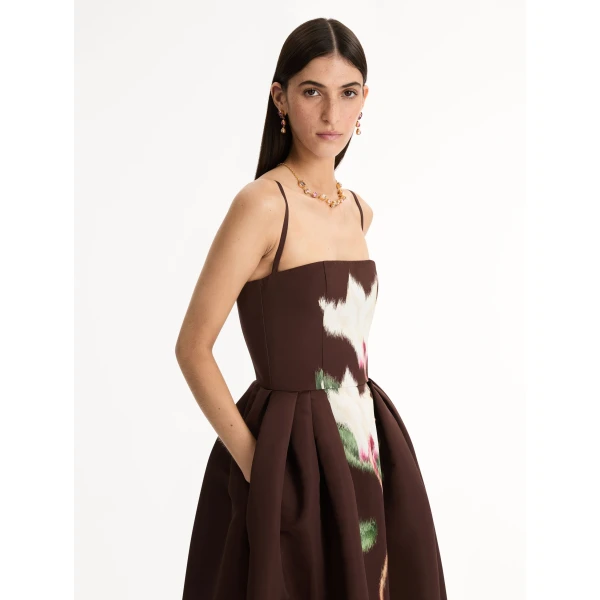 Oscar de la Renta Chiné Cyclamen Faille Cocktail Dress - Oscar de la Renta Dresses - American Couture - Shop at Luxury Shoes 