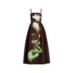 Oscar de la Renta Chiné Cyclamen Faille Cocktail Dress - Oscar de la Renta Dresses - American Couture - Shop at Luxury Shoes 