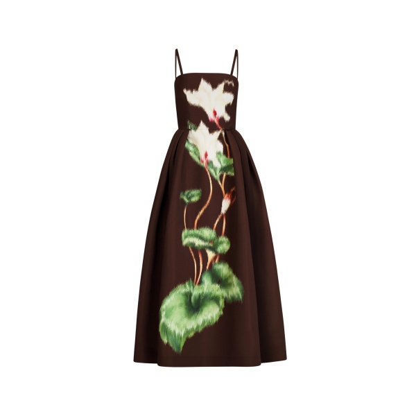 Oscar de la Renta Chiné Cyclamen Faille Cocktail Dress - Oscar de la Renta Dresses - American Couture - Shop at Luxury Shoes 