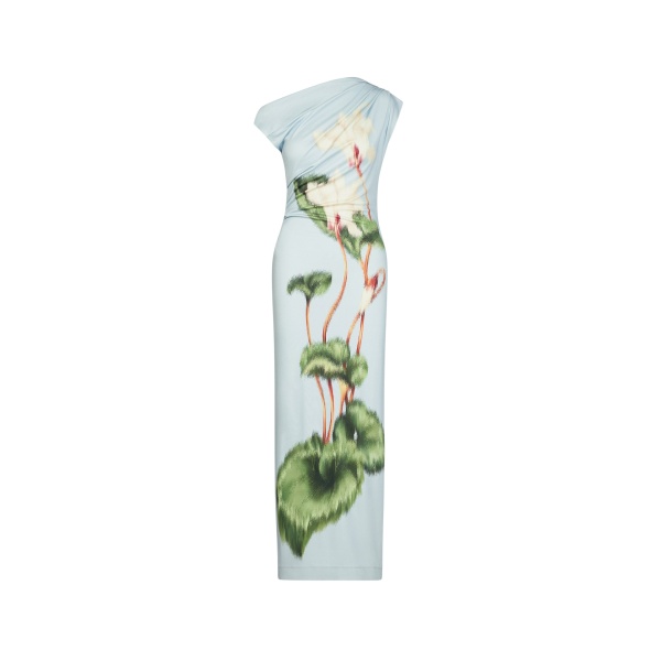 Oscar de la Renta Chiné Cyclamen Jersey Dress - Oscar de la Renta Dresses - American Couture - Shop at Luxury Shoes 