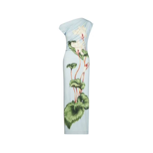 Oscar de la Renta Chiné Cyclamen Jersey Dress - Oscar de la Renta Dresses - American Couture - Shop at Luxury Shoes 