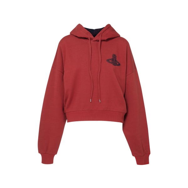 Vivienne Westwood Cropped Box Hoodie - Vivienne Westwood Hoodies - Punk Luxury - Shop at Luxury Shoes 