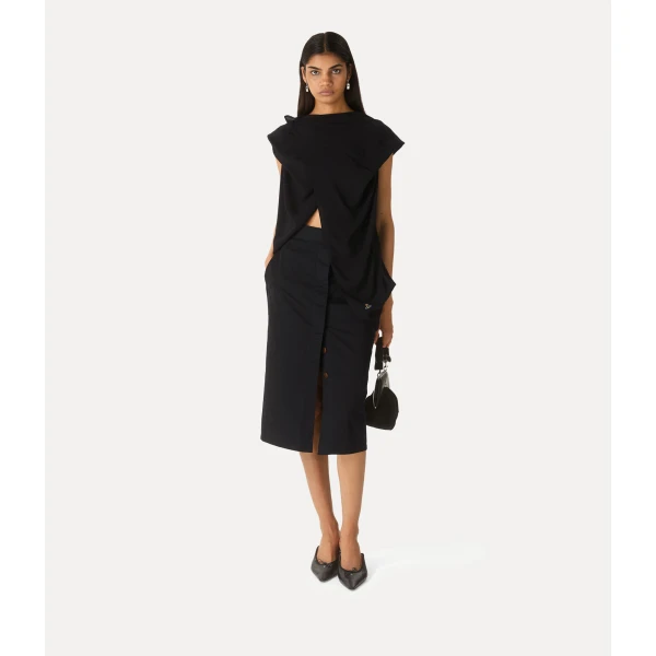 Vivienne Westwood Cross Over Top - Vivienne Westwood Tops - Punk Luxury - Shop at Luxury Shoes 
