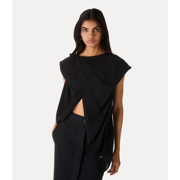 Vivienne Westwood Cross Over Top - Vivienne Westwood Tops - Punk Luxury - Shop at Luxury Shoes 
