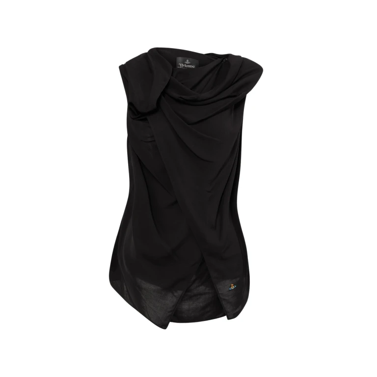 Vivienne Westwood Cross Over Top - Vivienne Westwood Tops - Punk Luxury - Shop at Luxury Shoes 