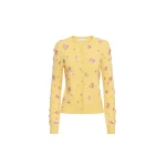 Oscar de la Renta Crystal Cluster Embroidered Cardigan - Oscar de la Renta Knitwear - American Couture - Shop at Luxury Shoes 