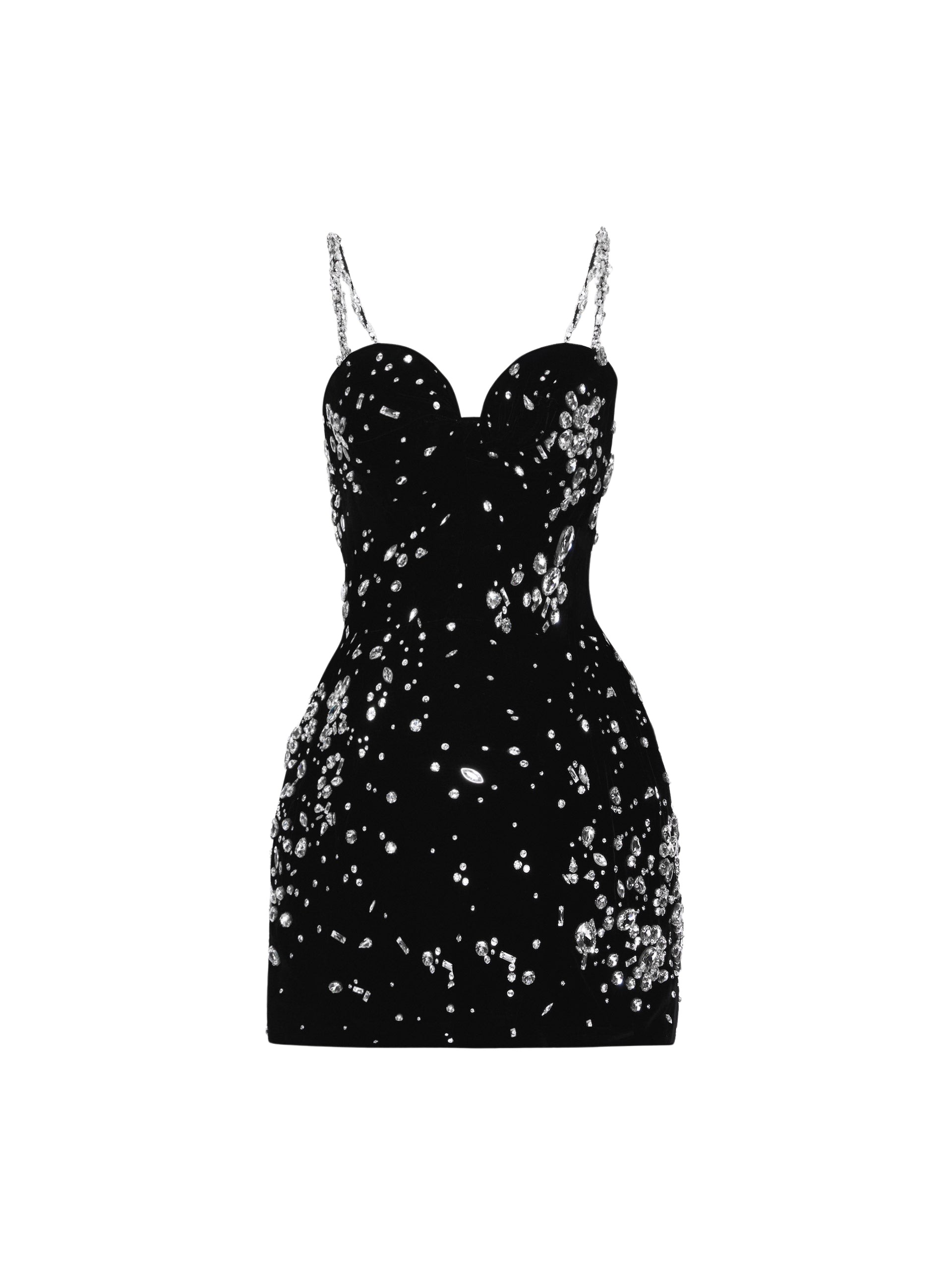Oscar de la Renta Crystal Cluster Embroidered Dress - Oscar de la Renta Dresses - American Couture - Shop at Luxury Shoes 