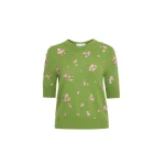 Oscar de la Renta Crystal Cluster Embroidered Pullover - Oscar de la Renta Knitwear - American Couture - Shop at Luxury Shoes 