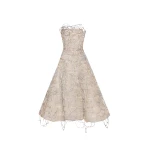 Oscar de la Renta Crystal Embroidered Cord Gown - Oscar de la Renta Dresses - American Couture - Shop at Luxury Shoes 