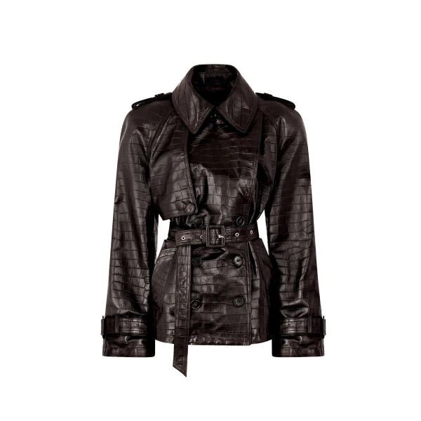 The Attico Dark Brown Bomber - The Attico Jackets - Designed by Gilda Ambrosio & Giorgia Tordini - Shop at Luxury Shoes 