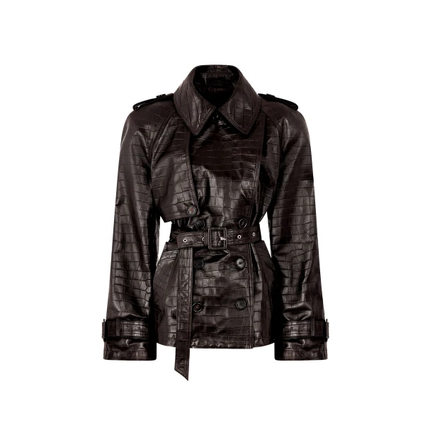 The Attico Dark Brown Bomber - The Attico Jackets - Designed by Gilda Ambrosio & Giorgia Tordini - Shop at Luxury Shoes 