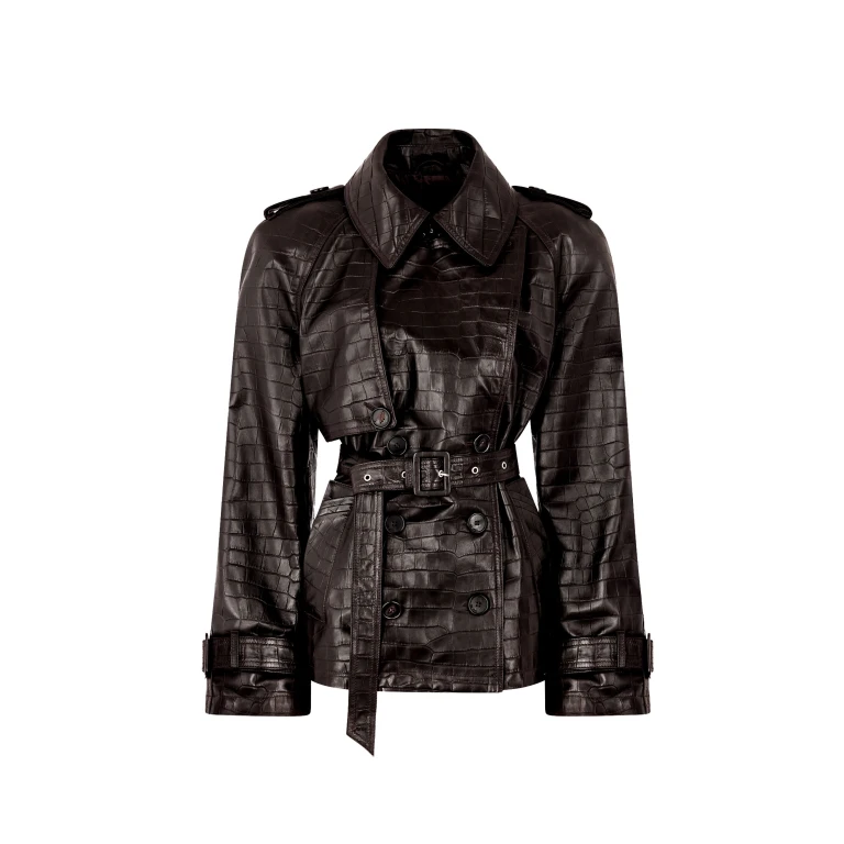 The Attico Dark Brown Bomber - The Attico Jackets - Designed by Gilda Ambrosio & Giorgia Tordini - Shop at Luxury Shoes 