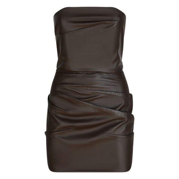The Attico Dark Brown Mini Dress
