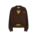 The Attico Dark Brown Sweatshirt - The Attico Tops - Designed by Gilda Ambrosio & Giorgia Tordini - Shop at Luxury Shoes 