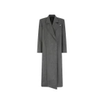 The Attico Dark Grey Long Coat - The Attico Coats - Designed by Gilda Ambrosio & Giorgia Tordini - Shop at Luxury Shoes 