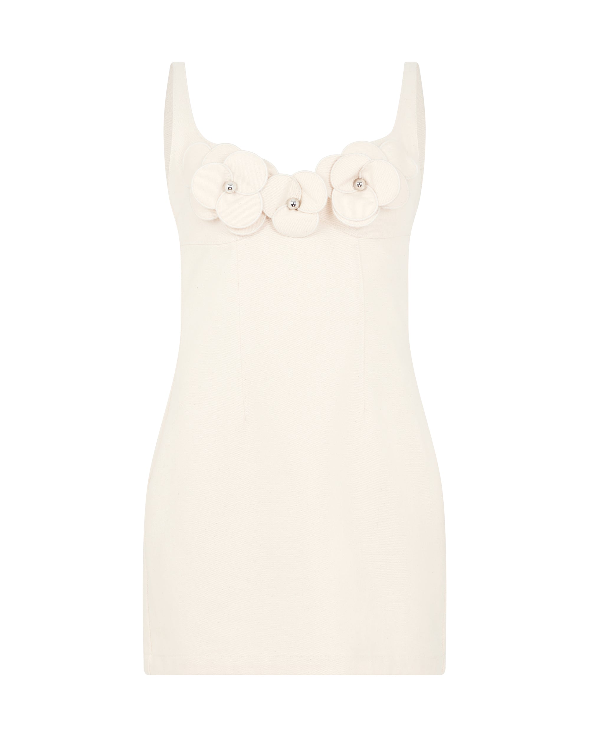 David Koma 3D Flower Denim Mini Dress