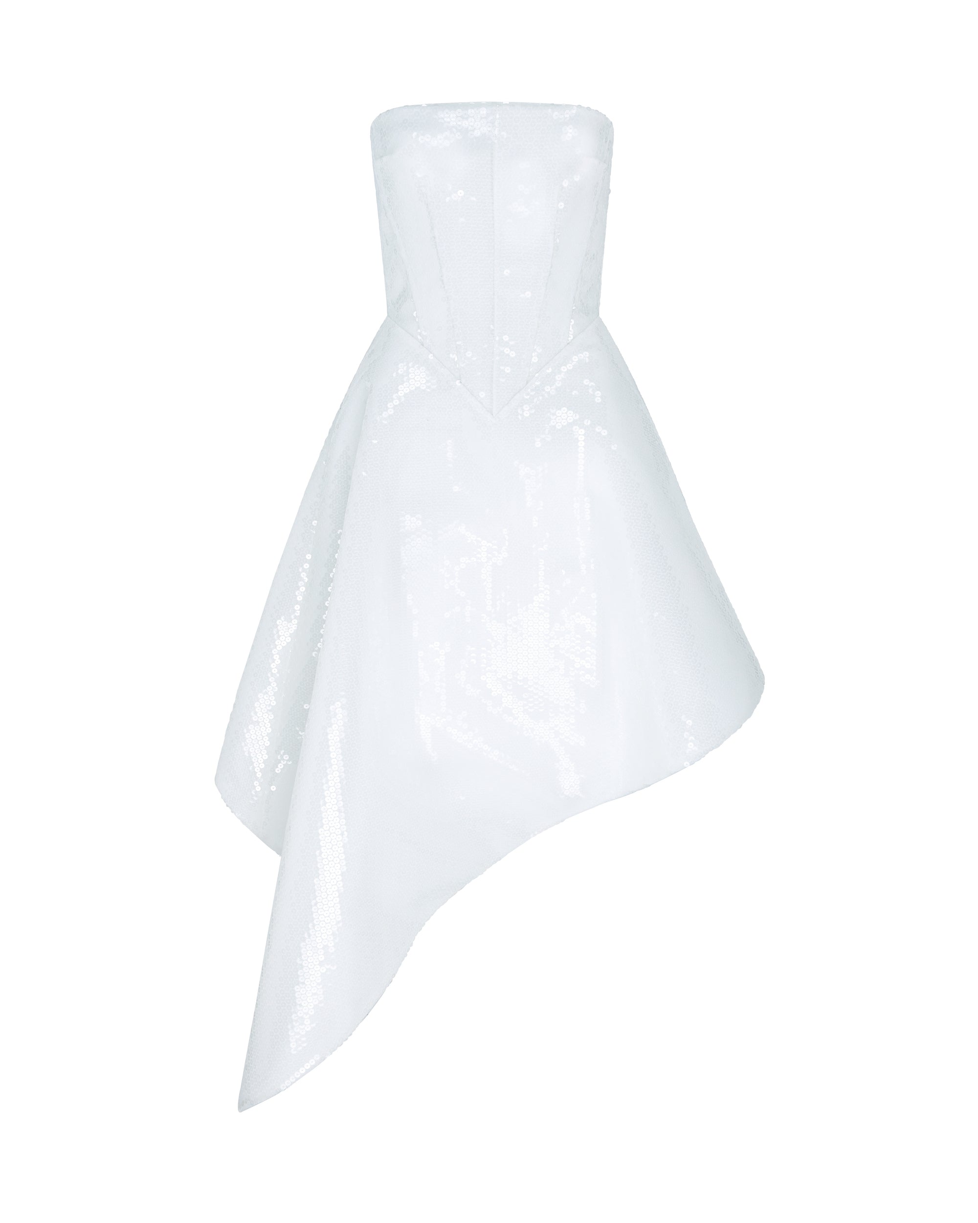 David Koma Asymmetric Hem Sequin Midi Dress