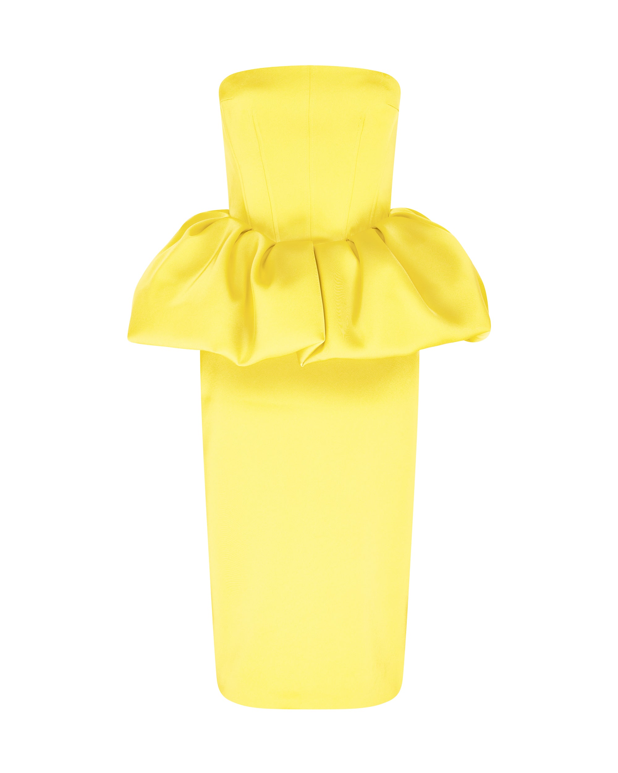 David Koma Peplum Detail Corseted Midi Dress