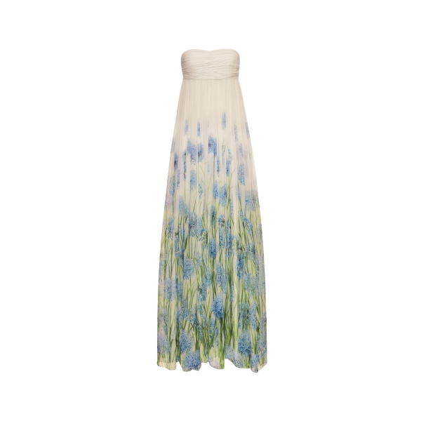 Oscar de la Renta Degradé Allium Chiffon Gown - Oscar de la Renta Dresses - American Couture - Shop at Luxury Shoes 